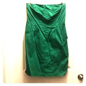 The Limited green strapless dress